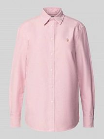 Bluzka koszulowa z listwą guzikową Polo Ralph Lauren różowa damska EAN 211970736