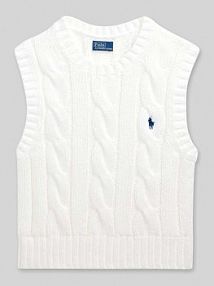 Bezrękawnik z wyhaftowanym logo Polo Ralph Lauren biała damska EAN 211959295