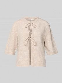 Kardigan o kroju regular fit z wiązaniami model „SIMONI” Only biały EAN 15368990