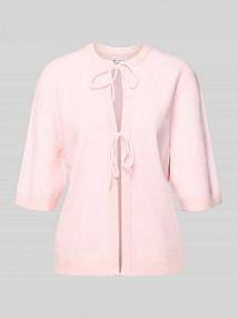 Kardigan o kroju regular fit z wiązaniami model „SIMONI” Only różowy EAN 15368990