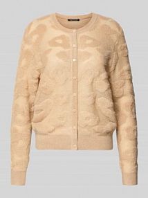 Kurtka z dzianiny z listwą guzikową LUISA CERANO brązowa damska EAN 438160 5923