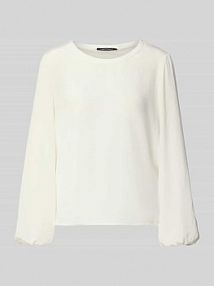 Bluzka o kroju regular fit z półprzezroczystego materiału LUISA CERANO biała damska EAN 338355 7600