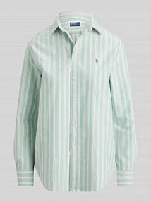 Bluzka koszulowa o kroju regular fit z czystej bawełny Polo Ralph Lauren zielona damska EAN 211970739