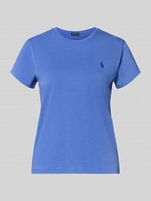 T-shirt z wyhaftowanym logo Polo Ralph Lauren niebieski damski EAN 211B14605