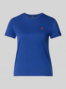 T-shirt z wyhaftowanym logo Polo Ralph Lauren niebieski damski EAN 211B14605