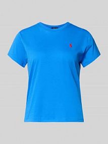 T-shirt z wyhaftowanym logo Polo Ralph Lauren niebieski damski EAN 211B14605