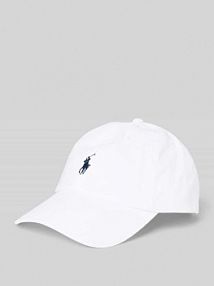 Czapka z daszkiem z czystej Bawełna Polo Ralph Lauren biała damska EAN 211912843