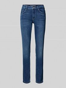 Jeansy o kroju skinny fit z mieszanki bawełny Tom Tailor niebieskie damskie EAN 1047848