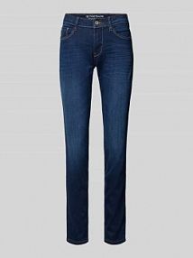 Jeansy o kroju skinny fit z mieszanki bawełny Tom Tailor niebieskie damskie EAN 1047848