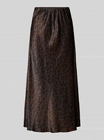 Spódnica midi z satyny model Romi VILLA SOPHIE brązowa EAN VS03684