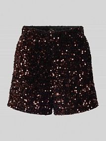 Szorty o kroju regular fit z cekinowym obszyciem Zero czarne damskie EAN 1010003591