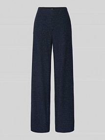 Spodnie z szeroką nogawką i elastycznym pasem niebieskie damskie EAN 1010003593