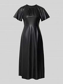 Sukienka midi z imitacji skóry Zero czarna EAN 1010003606