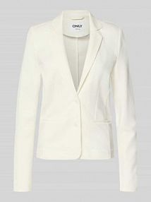Taliowany żakiet z mieszanki wiskozy Model „POPTRASH” Only biały EAN 15153144