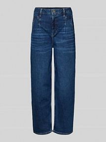 Jeansy o kroju barrel leg z mieszanki bawełny s.Oliver RED LABEL niebieskie damskie EAN 2170073