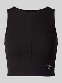 PUMA x HYROX - Top krótki z wyhaftowanym logo czarny damski EAN 527640