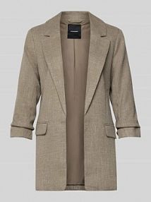 Długi żakiet o kroju slim fit z dodatkiem wiskozy model FRIDA Vero Moda beżowy EAN 10306404