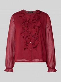 Bluzka koszulowa z listwą guzikową Zero czerwona damska EAN 1010003627