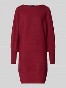 Sukienka o kroju relaxed fit z mieszanki wiskozy z efektem dzianiny Zero czerwona EAN 1010003549