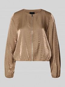 Kurtka o kroju relaxed fit z mieszanki wiskozy Zero brązowa damska EAN 1010003597