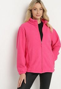 Fuksjowy Klasyczny Polar ze Ściągaczami przy Rękawach Paradi Born2Be damska