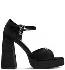 Sandały na obcasie Juicy Couture czarne EO-WSS21645-01