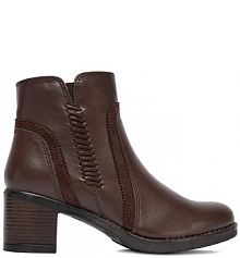Botki na obcasie Go Soft brązowe CEO-WBN-DIANA-5666-01