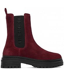 Botki na obcasie U.S. POLO ASSN. bordowy CEO-VIZAG001W/ELE1