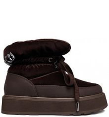 Botki na obcasie Juicy Couture brązowe EO-WS24267-01