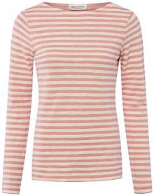Koszulka z długim rękawem Kobiety Bawełna różowy/beżowy w paski XXL Marc O'Polo damski