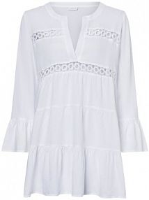 Sukienka plażowa Kobiety wiskoza biała jednolity 40/42 Lascana