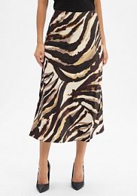Spódnica   YASPella Kobiety brązowa/beżowa wzorzysty XL Y.A.S