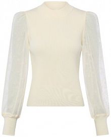 Sweter z dzianiny YASDOTME Kobiety biały jednolity XL Y.A.S damski