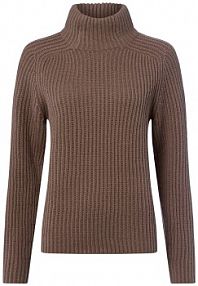 Sweter   MMThyra Kobiety Wełna brązowy jednolity XS MOS MOSH damski