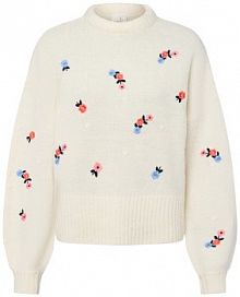 Sweter  z dzianiny  Yasnanna Kobiety Sztuczne włókno biały/wielokolorowy wzorzysty XL Y.A.S damski