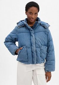 Dżinsowa kurtka puchowa Kobiety niebieska jednolity XS Levi's damska