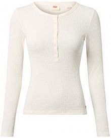 Koszulka z długim rękawem Kobiety Bawełna biały wypukły wzór tkaniny XS Levi's damski