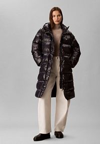 Pikowany płaszcz  Kobiety niebieski jednolity XS Calvin Klein Jeans damski