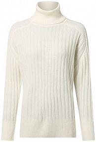 Sweter z dzianiny z zawartością wełny Kobiety biały jednolity XXL Gant damski