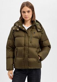 Kurtka puchowa Kobiety Sztuczne włókno zielona jednolity XS Polo Ralph Lauren damska