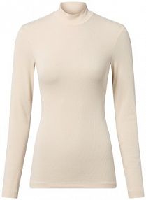 Koszulka z długim rękawem Kobiety Modal beżowy jednolity XL Marc O'Polo damski