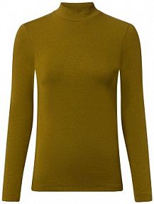 Koszulka z długim rękawem Kobiety Modal zielony jednolity XXL Marc O'Polo damski