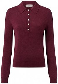 Sweter z dzianiny z zawartością wełny merynosów Kobiety Wełna merino brązowy/czerwony marmurkowy XXL IPURI damski