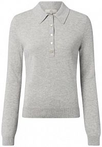 Sweter z dzianiny z zawartością wełny merynosów Kobiety Wełna merino szary marmurkowy XXL IPURI damski