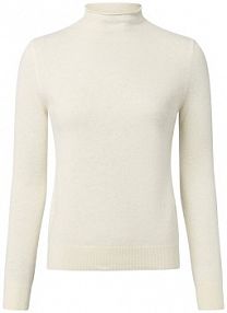 Wełniany sweter  z zawartością merynosów Kobiety drobna dzianina biały jednolity XXL IPURI damski