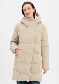 Pikowany płaszcz   Pavla Cordy Kobiety Bawełna beżowy wypukły wzór tkaniny XL Ragwear damski