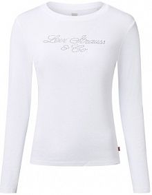 Koszulka z długim rękawem Kobiety Bawełna biały jednolity XS Levi's damski