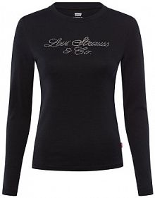 Koszulka z długim rękawem Kobiety Bawełna szary jednolity XS Levi's damski