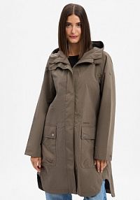 Parka  Kobiety Sztuczne włókno brązowa jednolity 46 Didriksons