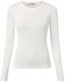 Koszulka z długim rękawem Kobiety Bawełna biały jednolity XXL IPURI damski